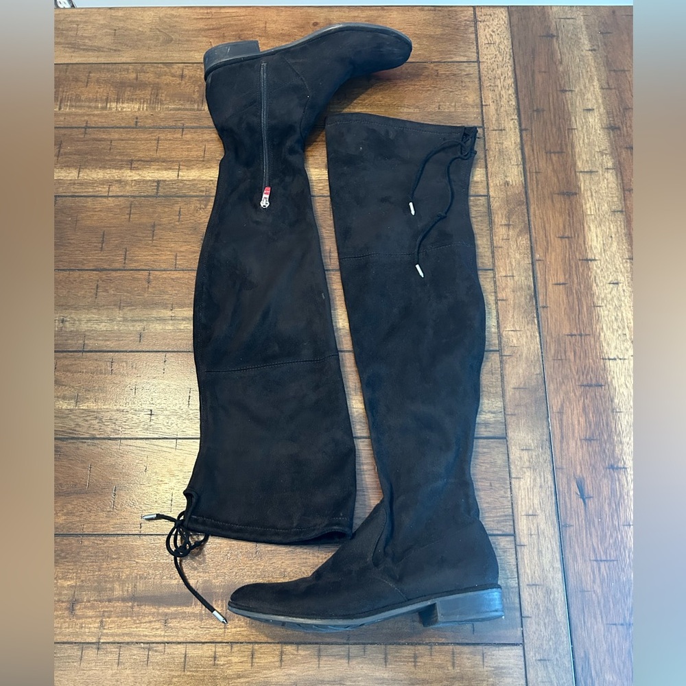 Marc Fisher Size 7 Black Over-the-Knee Boots